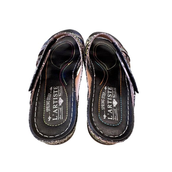Artiste Caiman Slide Sandal Size 37 US 6.5-7 Black Muli NWB - Picture 6 of 16